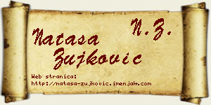 Nataša Žujković vizit kartica